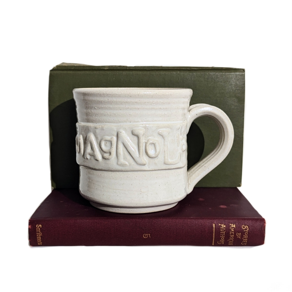 Magnolia Market Handthrown Magnolia Mug White Ceramic Magnolia Mug HandThrown